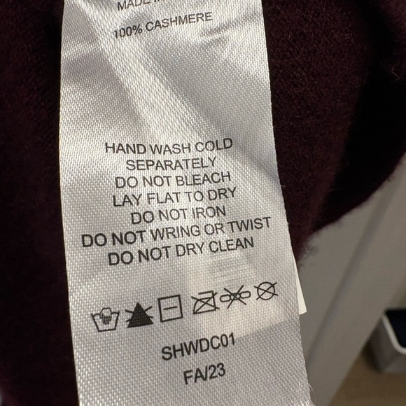 Quince Mongolian Cashmere Sweater Dress - Small - Burgundy - Picture 3 of 4